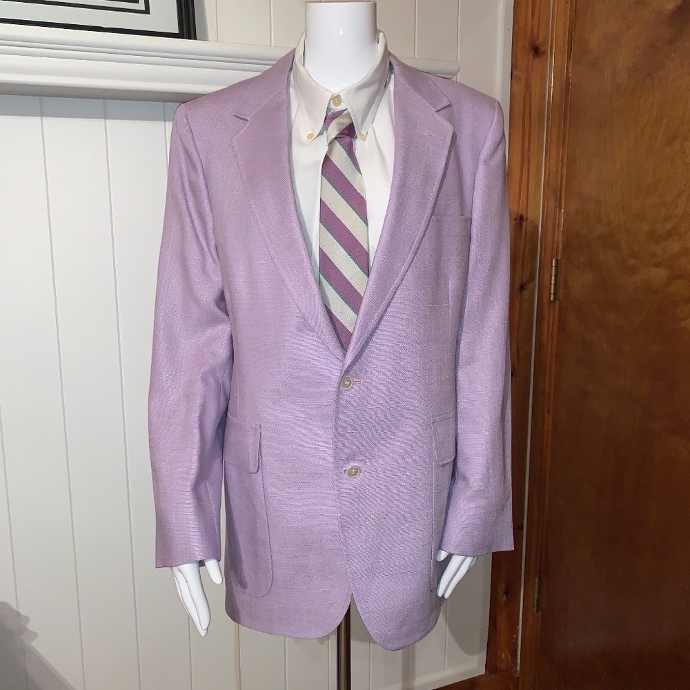 Men's Lavender Linen Blazer